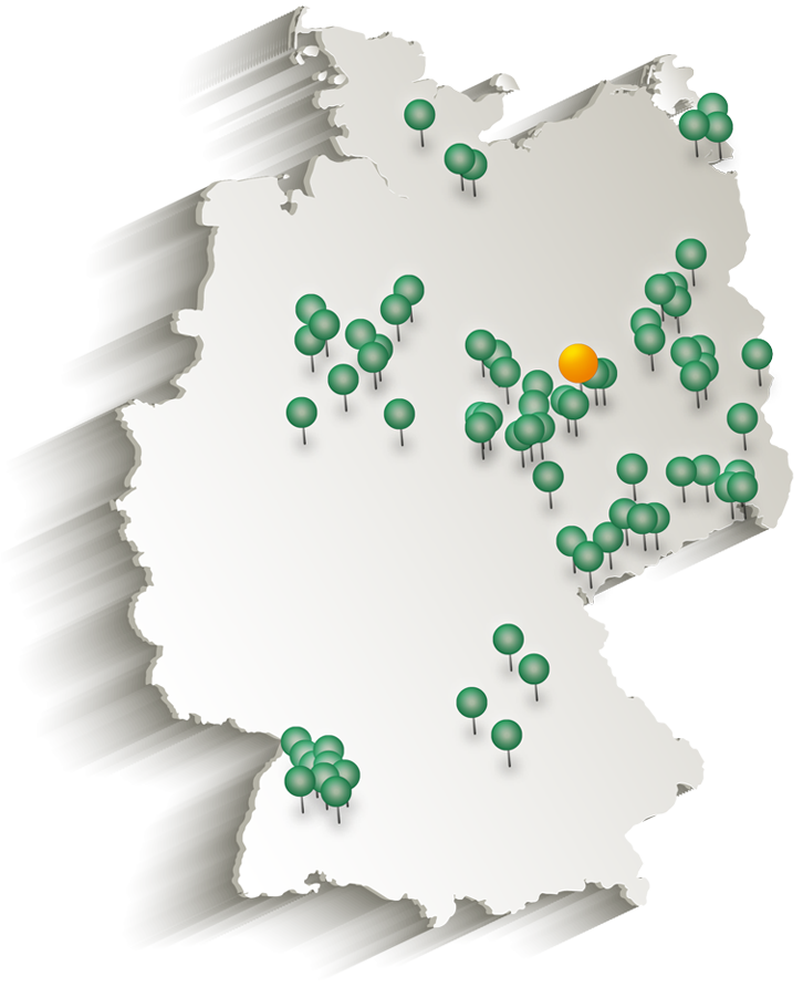Standorte der Pflegeeinrichtungen - Burchard Führer Gruppe Karte der Standorte Burchard Führer Gruppe